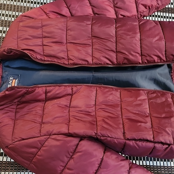 Place Boys Packable Coat  Dark Maroon Sz 10-12 - Picture 5 of 5